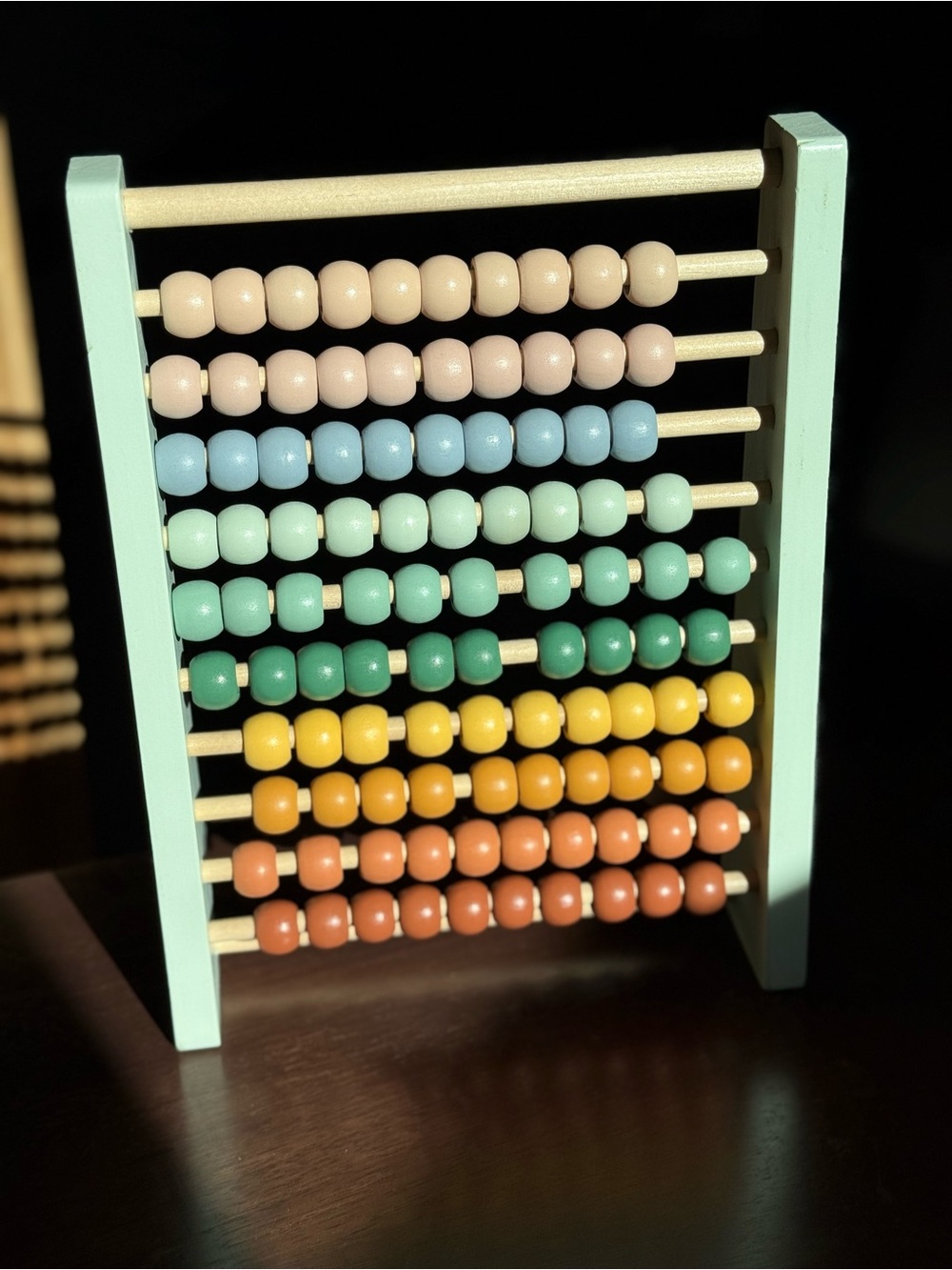 Wooden Rainbow Abacus for Kids - Pastel Multi-Color